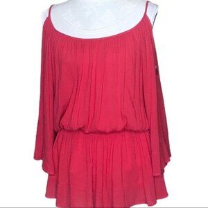 JODIFL S Cold Shoulder Bell Sleeves Tunic Young Contemporary Gypsy Boho Fairy